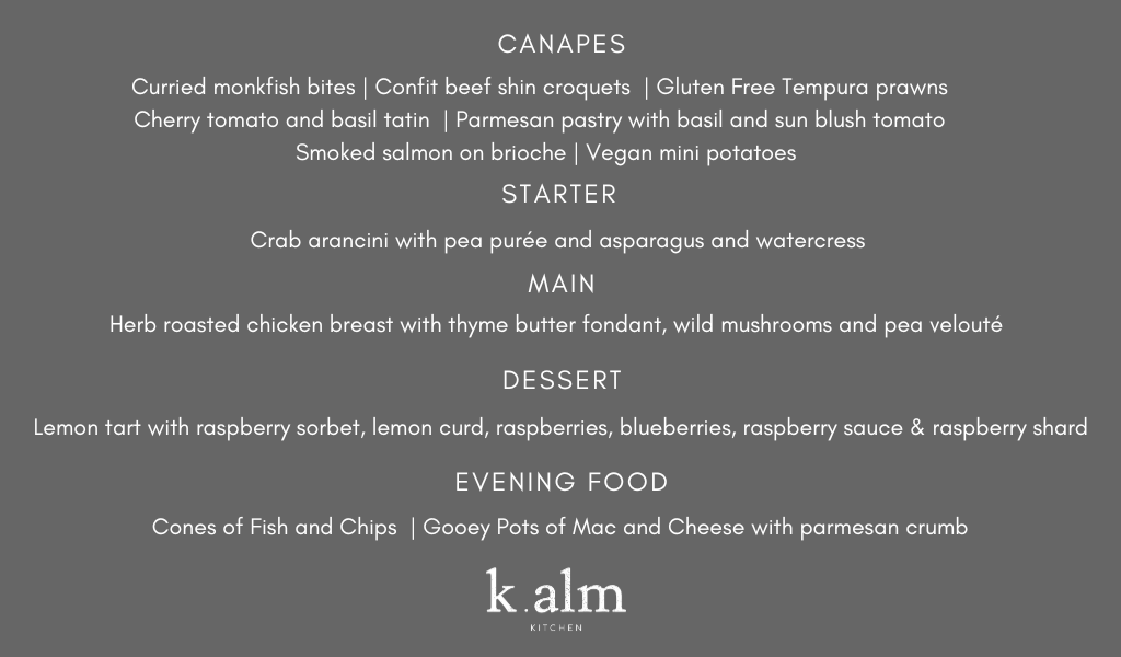 Kalm Kitchen menu